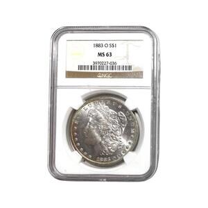 Certified Genuine 1883-O Morgan Silver Dollar NGC MS63 Beauty, Exact Coin